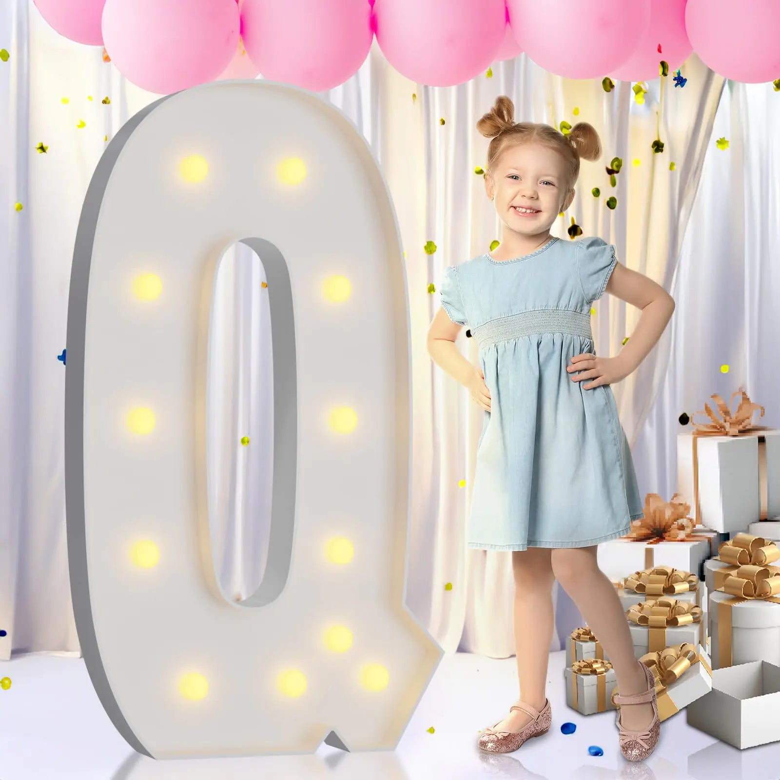 imprsv Marquee Light Up Letters 4FT Marquee Letters Mosaic Letter for Balloons for Birthday Wedding Engagement Party Decor Large Marquee Letters for Party Decoration Arch Kit Decorations Letter Q