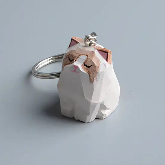 Creative Wooden Cat Trinkets Crafts Handmade Wood Carving