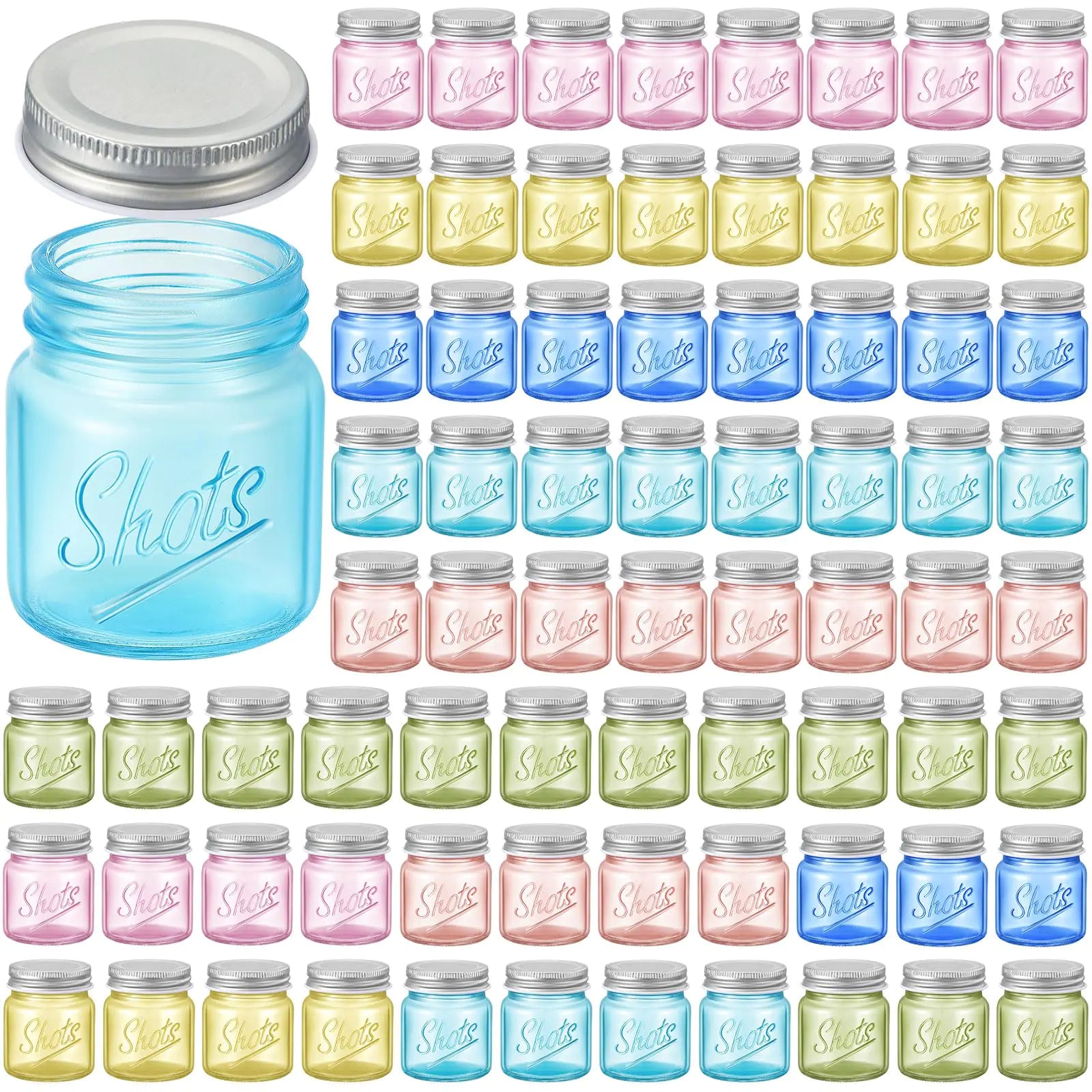 72 Pcs Mini Mason Jar with Lids 2 Oz Mason Jars  Dishwasher Safe Mason for Birthday Party Favors and crafts