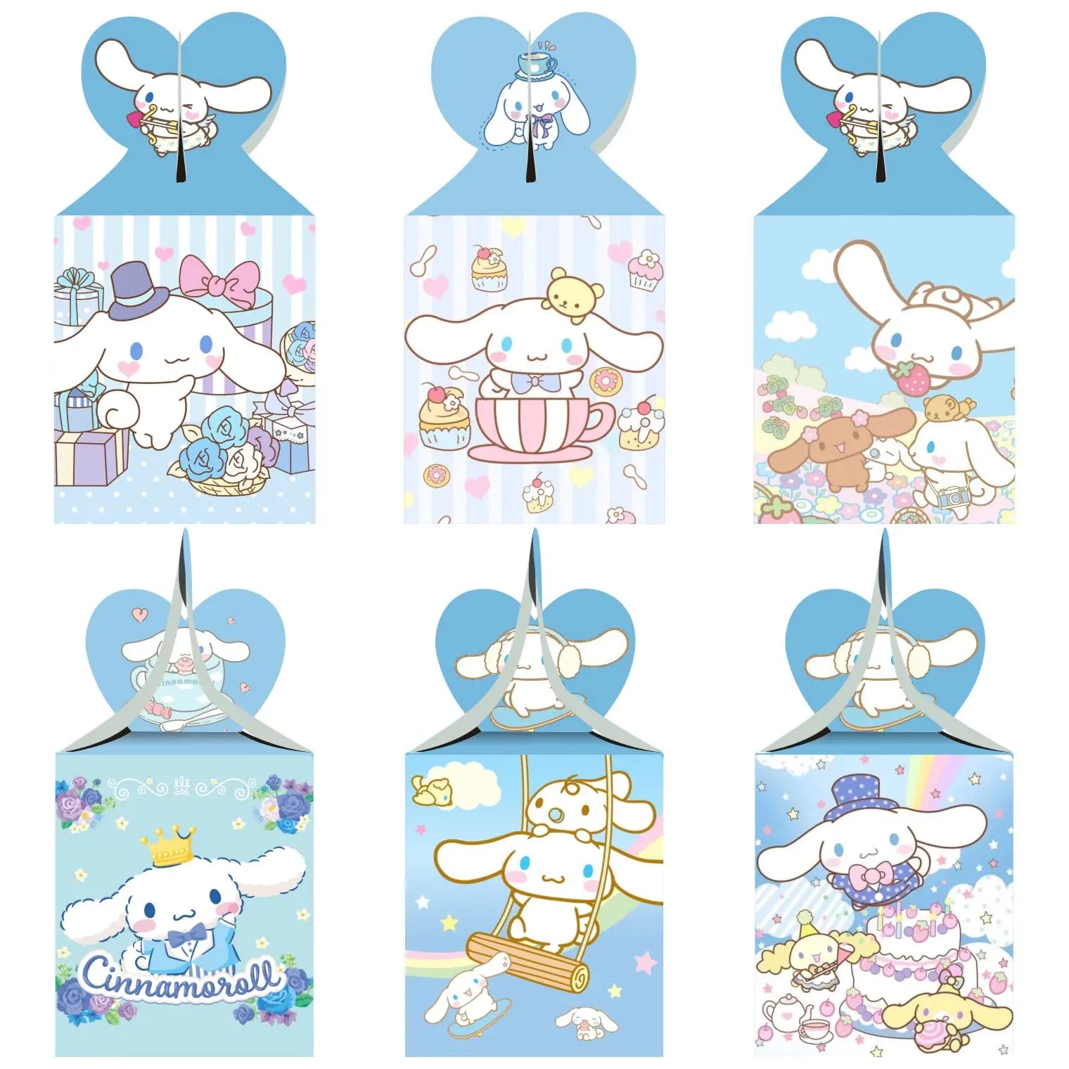 ARHAVI 12pcs Cinnamoroll Party Favor Gift Boxes Cinnamoroll Birthday Party Supplies for Kids Party Decorations
