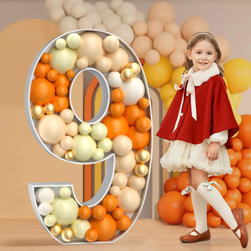 imprsv 4FT Marquee Number Mosaic Numbers for Balloons Mosaic Balloon Frame Marquee Number Number 9 Balloon for On Cloud 9 Birthday Decorations 19th 29th 90th birthday decorations