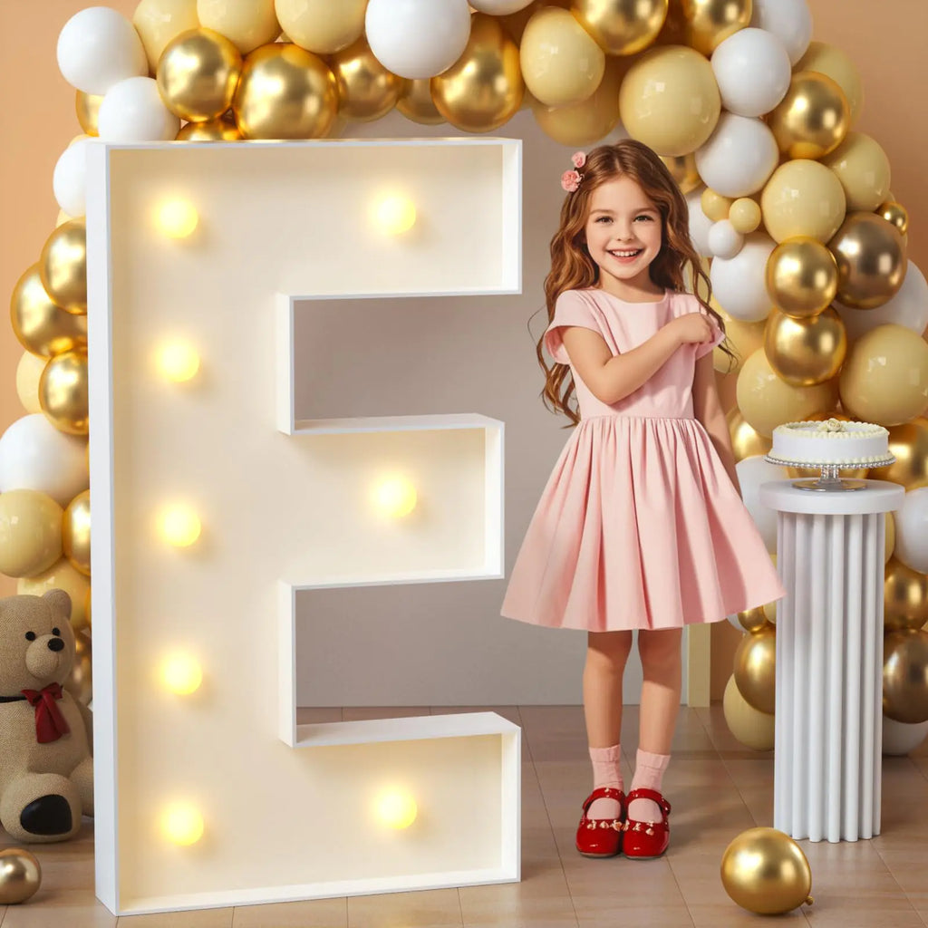 imprsv Marquee Light Up Letters Mosaic Letters 3FT Marquee Letters for Baby Shower Engagement Graduation Party Decor Large Marquee Letters for Party Decorations Letter E (Need to Assemble)